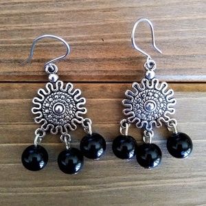 3 for $49 NEW Silver and Black Dangle Earrings